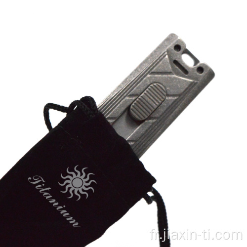 Mini couteau de poche rétractable en titane EDC